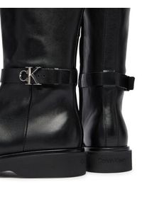 Calvin Klein Kozaki Knee Boot W/ Metal Logo HW0HW02665 Czarny. Kolor: czarny. Materiał: skóra #5