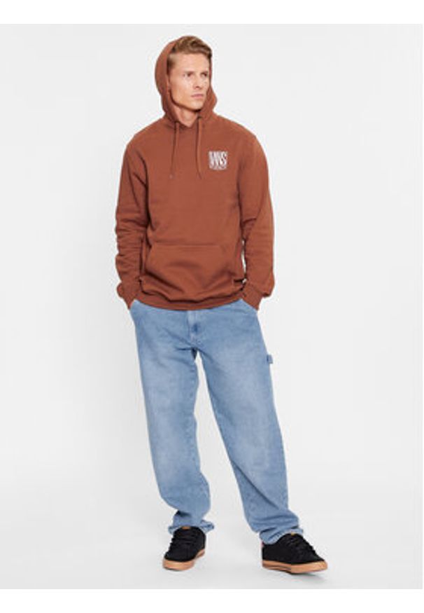 Vans Bluza Custom Tall Po VN0008HY Brązowy Regular Fit. Kolor: brązowy. Materiał: bawełna