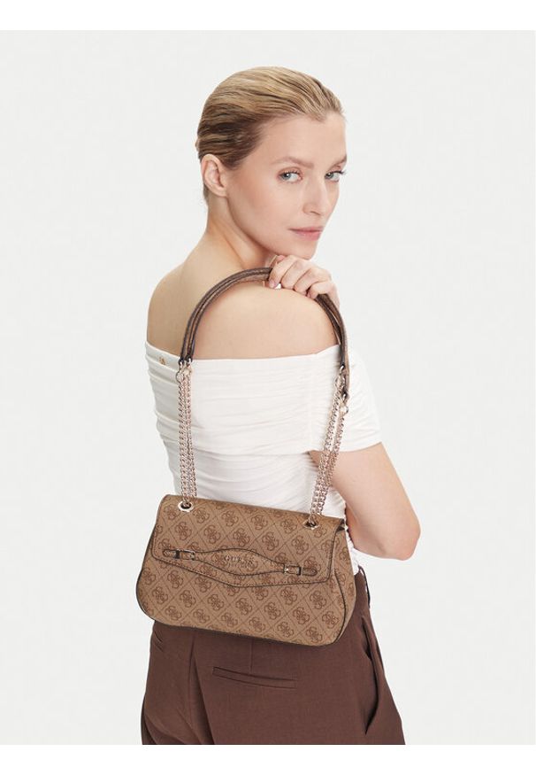 Guess Torebka Katya HWSG96 52210 Brązowy. Kolor: brązowy. Materiał: skórzane