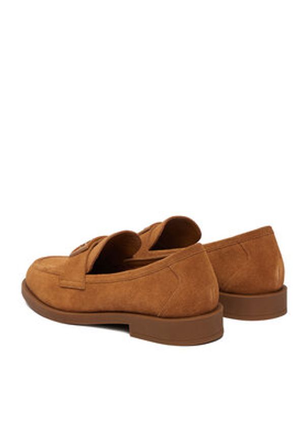 Badura Loafersy EO-ADELE-LT2674-6 Brązowy. Kolor: brązowy. Materiał: zamsz, skóra