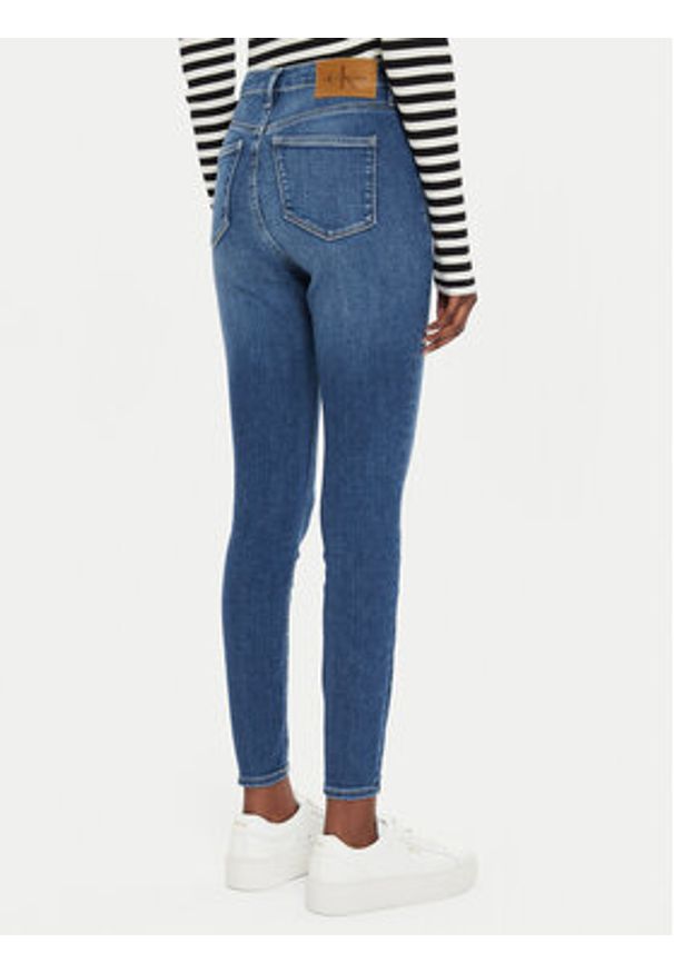 Calvin Klein Jeans Jeansy J20J224037 Granatowy Super Skinny Fit. Kolor: niebieski