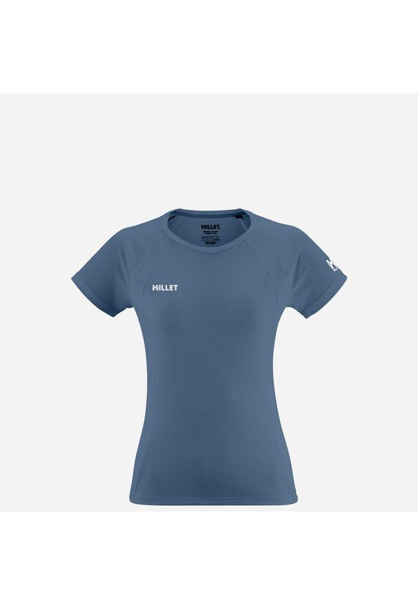 Koszulka damska z krótkim rękawem Millet Fusion active fit Polartec Power Dry. Kolor: niebieski. Długość rękawa: krótki rękaw. Długość: krótkie
