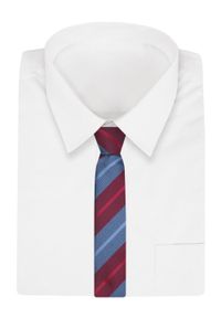Alties - Krawat - ALTIES - Niebiesko Czerwone Pasy. Kolor: niebieski, wielokolorowy, czerwony. Materiał: tkanina. Styl: elegancki, wizytowy #2