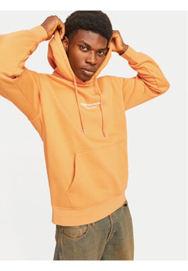 Jack & Jones - Jack&Jones Bluza Vesterbro 12241687 Pomarańczowy Relaxed Fit. Kolor: pomarańczowy. Materiał: bawełna