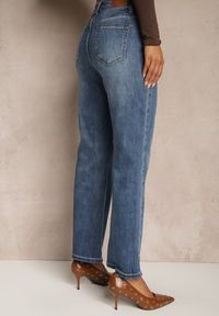 Renee - Niebieskie Proste Jeansy Regular Waist Fesalira. Okazja: na co dzień. Kolor: niebieski. Styl: klasyczny, casual #4