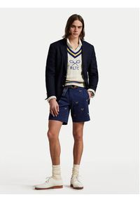 Polo Ralph Lauren Szorty materiałowe 710963496001 Granatowy Straight Fit. Kolor: niebieski. Materiał: bawełna #4