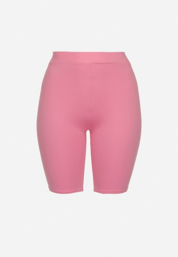 Born2be - Jasnoróżowe Szorty Kolarki z Bawełny Faniren. Kolekcja: plus size. Kolor: różowy. Materiał: bawełna