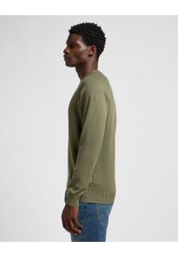 Lee - LEE MĘSKI SWETER CLEAN RAGLAN SWEATER MERCANTILE GREEN 112355673. Długość rękawa: raglanowy rękaw