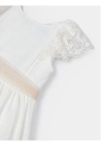 Mayoral Sukienka elegancka 3914 Écru Regular Fit. Materiał: bawełna. Styl: elegancki #6