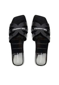 Karl Lagerfeld - KARL LAGERFELD Klapki Jelly IV KL80025S Czarny. Kolor: czarny. Materiał: skóra #5