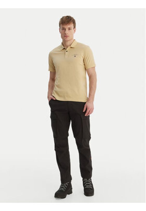 Napapijri Polo Elbas NP0A4GB4 Beżowy Regular Fit. Typ kołnierza: polo. Kolor: beżowy. Materiał: bawełna