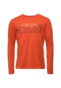 MEN'S HEALTH - Męska koszulka LOAP Alvar z długim rękawem Orange 3XL. Kolor: pomarańczowy. Materiał: elastan, bawełna. Długość rękawa: długi rękaw. Długość: długie. Wzór: nadruk #1