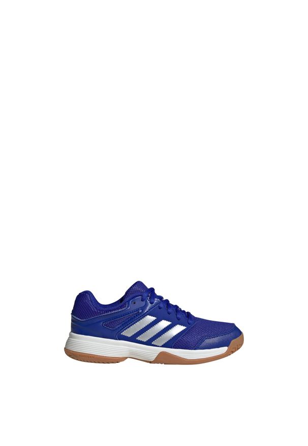 Adidas - Buty piłkarskie Speedcourt IN Kids. Kolor: wielokolorowy, szary, niebieski, brązowy. Materiał: materiał. Sport: piłka nożna