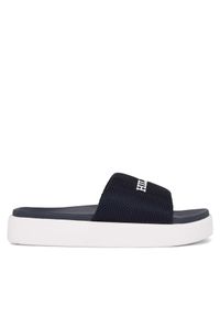 TOMMY HILFIGER - Klapki Tommy Hilfiger. Kolor: niebieski. Materiał: mesh. Obcas: na platformie #1