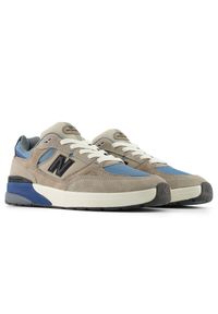 Buty męskie New Balance Numeric UN933ASB – beżowe. Kolor: beżowy. Materiał: guma, zamsz. Szerokość cholewki: normalna. Sport: skateboard #4