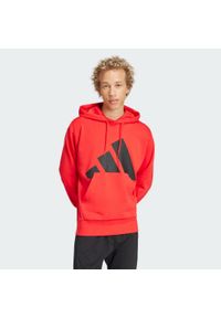 Adidas - Bluza z kapturem Essentials Big Logo French Terry. Typ kołnierza: kaptur. Kolor: czerwony, czarny, wielokolorowy. Materiał: materiał. Sport: fitness
