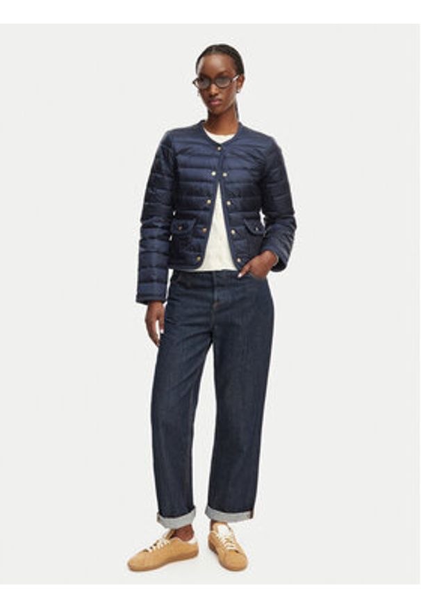 TOMMY HILFIGER - Tommy Hilfiger Kurtka przejściowa WW0WW49660 Granatowy Slim Fit. Kolor: niebieski. Materiał: syntetyk