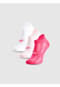 4f - 4F Skarpetki sportowe przed kostkę (3-pack) dziewczęce - multikolor 35-37. Kolor: wielokolorowy
