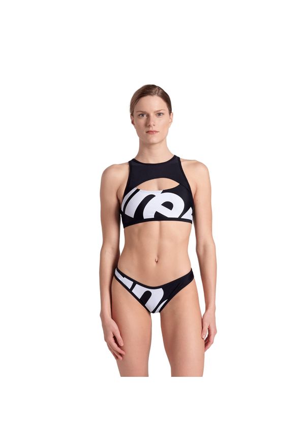 Strój kąpielowy dwuczęściowy damski bikini sportowe Arena Logo Brassiere. Kolor: czarny