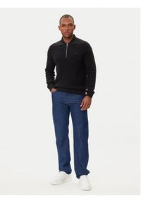 Lacoste Sweter AH5187 Czarny Regular Fit. Kolor: czarny. Materiał: bawełna #4