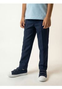 Sinsay - Spodnie garniturowe w stylu chino - granatowy. Kolor: niebieski #1