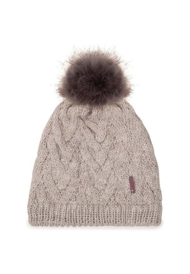 Buff - Czapka BUFF Knitted & Fleece Beanie Caryn. Kolor: szary, beżowy, wielokolorowy. Sezon: zima. Styl: sportowy