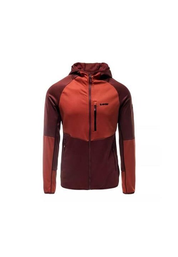 Hi-tec - Bluza sportowa męska Hi-Tec Camil M. Typ kołnierza: kaptur. Kolor: czerwony. Sport: turystyka piesza