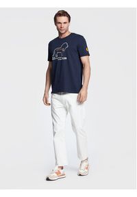 Save The Duck T-Shirt DT1008M PESY15 Granatowy Regular Fit. Kolor: niebieski. Materiał: bawełna #6