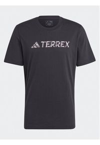 Adidas - adidas T-Shirt Terrex Classic Logo T-Shirt HZ1399 Czarny Regular Fit. Kolor: czarny. Materiał: bawełna
