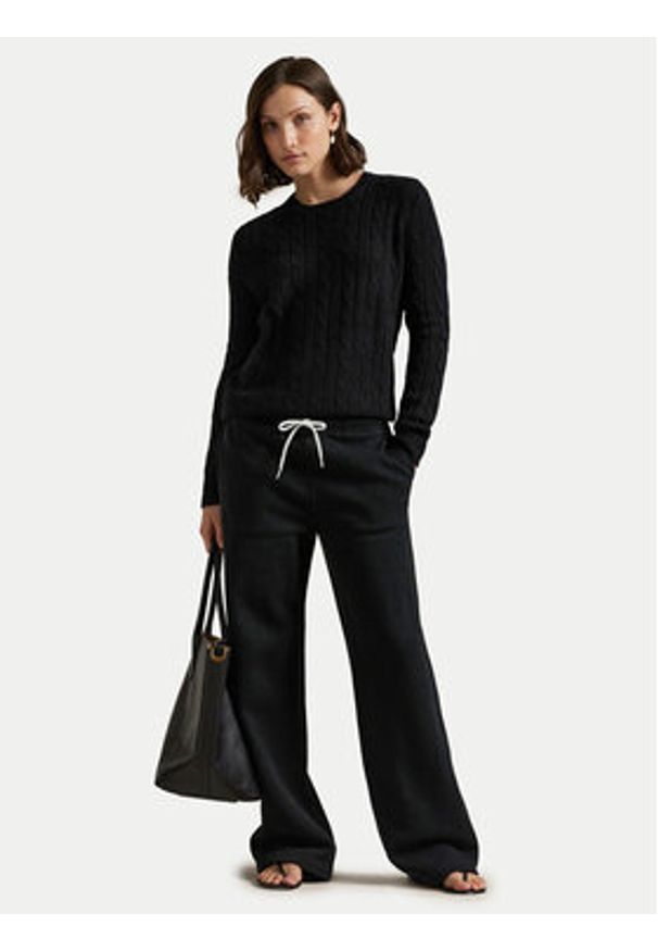Polo Ralph Lauren Spodnie dresowe 211977959002 Czarny Wide Leg. Kolor: czarny. Materiał: bawełna