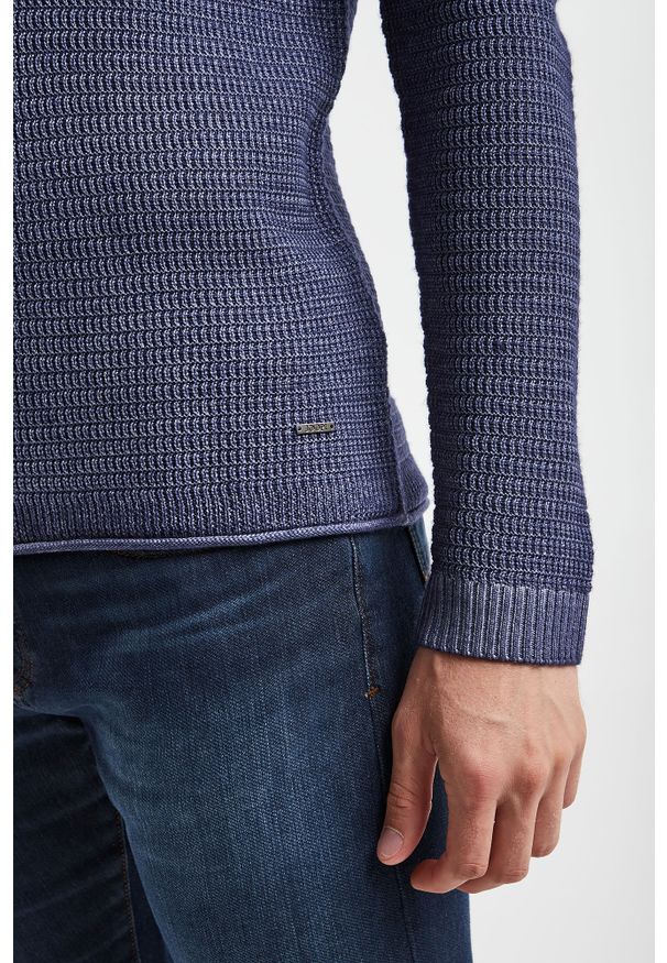 Sweter męski wełniany JOOP!. Materiał: wełna. Wzór: prążki