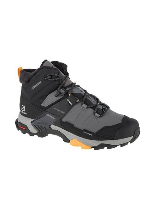 salomon - Buty trekkingowe męskie Salomon X Ultra 4 Mid Winter TS. Wysokość cholewki: za kostkę. Zapięcie: sznurówki. Kolor: wielokolorowy. Materiał: skóra, materiał. Szerokość cholewki: normalna. Sport: turystyka piesza