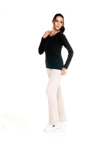 LEONE 1947 APPAREL - Damska koszulka Leone z długim rękawem Leisure. Kolor: czarny. Materiał: tkanina. Długość rękawa: długi rękaw. Długość: długie. Sport: fitness