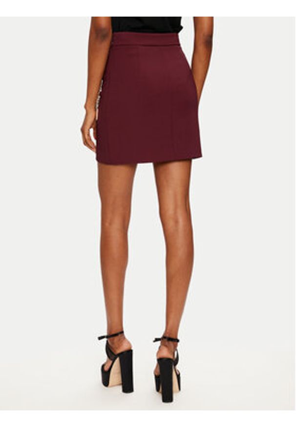 Elisabetta Franchi Spódnica mini GOT3646E3 Bordowy Regular Fit. Kolor: czerwony. Materiał: syntetyk