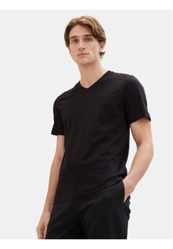 Tom Tailor Komplet 2 t-shirtów 1037738 Czarny Regular Fit. Kolor: czarny. Materiał: bawełna