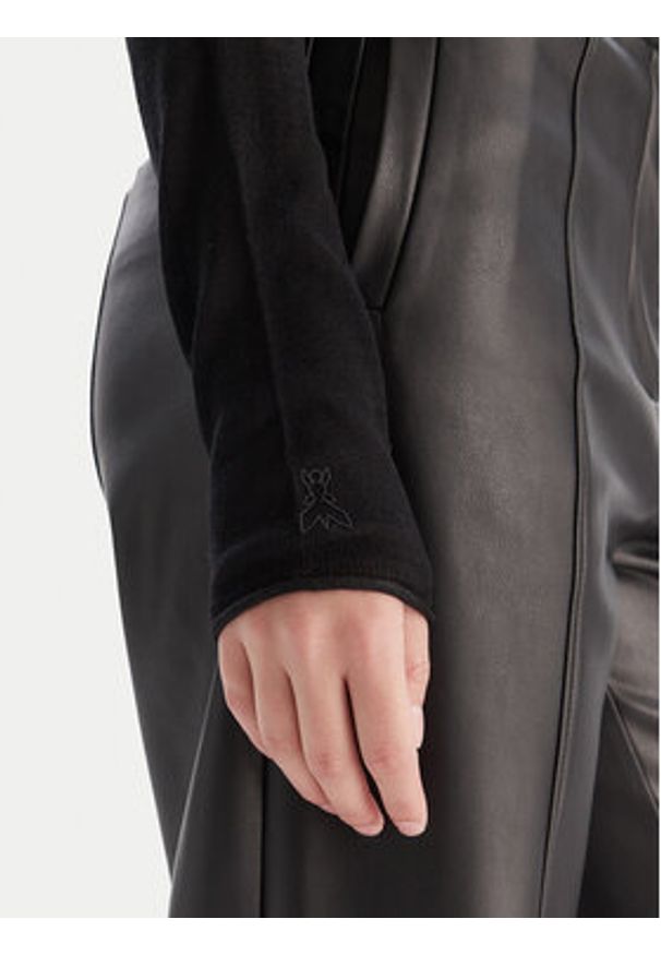 Patrizia Pepe Bluzka 2K0347/K034-K103 Czarny Slim Fit. Kolor: czarny. Materiał: wełna