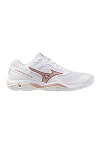 Damskie buty halowe Mizuno Wave Phantom. Zapięcie: sznurówki. Kolor: biały. Materiał: syntetyk, materiał, tkanina. Szerokość cholewki: normalna. Model: Mizuno Wave. Sport: piłka ręczna #1