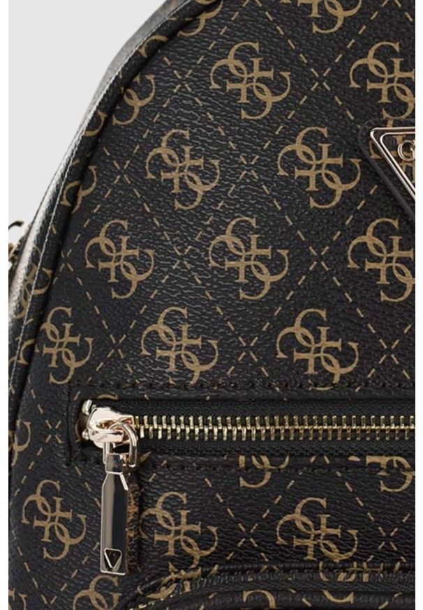 Guess - GUESS Brązowy plecak Eco Elements. Kolor: brązowy. Wzór: paski