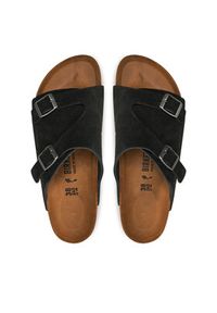 Birkenstock Klapki Zürich 1025060 Czarny. Kolor: czarny. Materiał: skóra #3