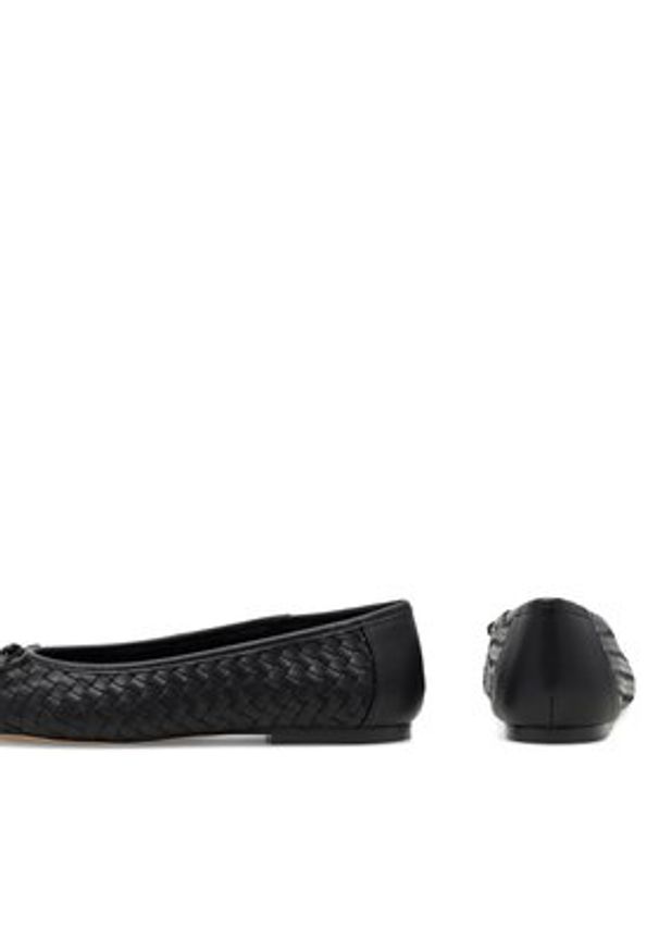 Nine West Baleriny 123AL1260 Czarny. Kolor: czarny. Materiał: skóra