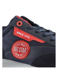 Big-Star - Granatowe Sneakersy Big Star Męskie Modne Półbuty. Okazja: na co dzień. Kolor: niebieski. Materiał: zamsz, materiał, skóra ekologiczna. Szerokość cholewki: normalna. Sport: fitness #4