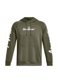 Bluza męska Under Armour Rival Fleece Graphic HD. Kolor: zielony. Sport: fitness