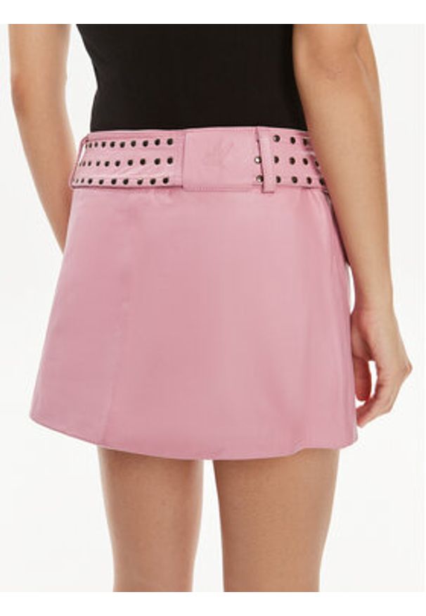 One Teaspoon Spódnica skórzana Rizzo 26306 Różowy Slim Fit. Kolor: różowy. Materiał: skóra