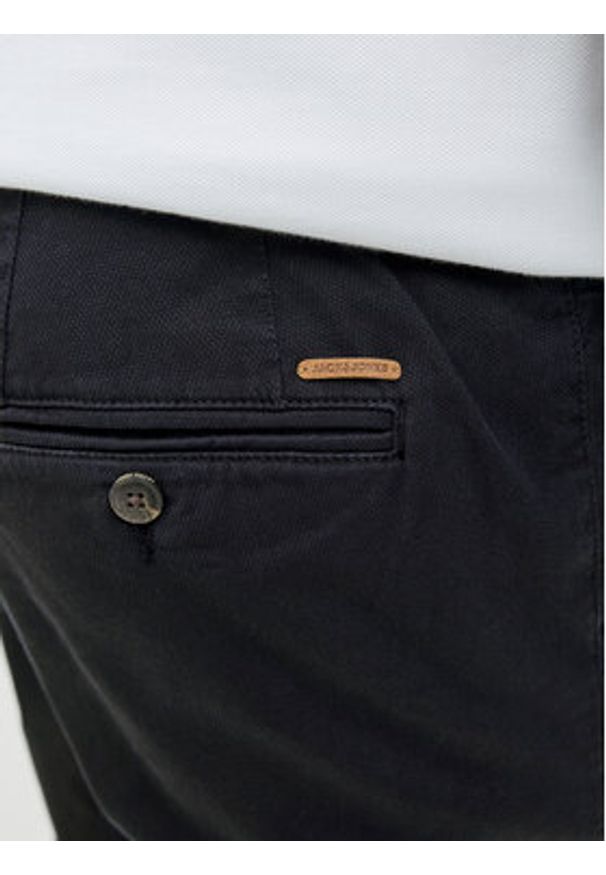 Jack & Jones Chinosy Marco Arthur 12260904 Granatowy Slim Fit. Kolor: niebieski. Materiał: bawełna