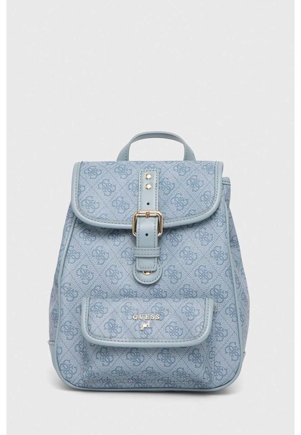 Guess plecak Girl kolor niebieski mały wzorzysty. Kolor: niebieski
