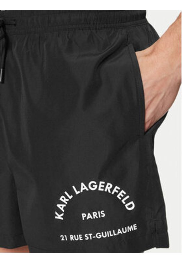 Karl Lagerfeld - KARL LAGERFELD Szorty kąpielowe A1M46054 Czarny Regular Fit. Kolor: czarny. Materiał: syntetyk