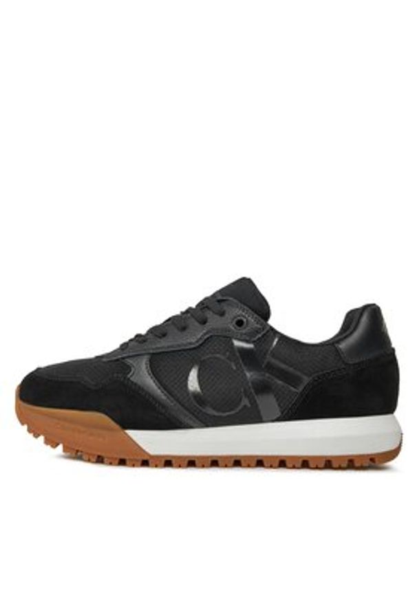 Calvin Klein Jeans Sneakersy Toothy Runner Bold Mono YM0YM00583 Czarny. Kolor: czarny. Materiał: materiał
