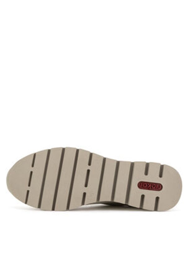 Rieker Sneakersy N8308-64 Beżowy. Kolor: beżowy. Materiał: skóra