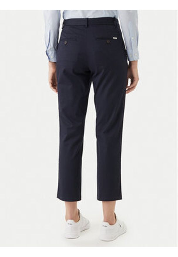 GANT - Gant Chinosy 4150380 Granatowy Slim Fit. Kolor: niebieski. Materiał: bawełna