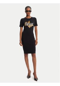 Versace Jeans Couture Sukienka codzienna 79HAOE06 CJ02E Czarny Regular Fit. Okazja: na co dzień. Kolor: czarny. Materiał: syntetyk. Typ sukienki: proste. Styl: casual #3